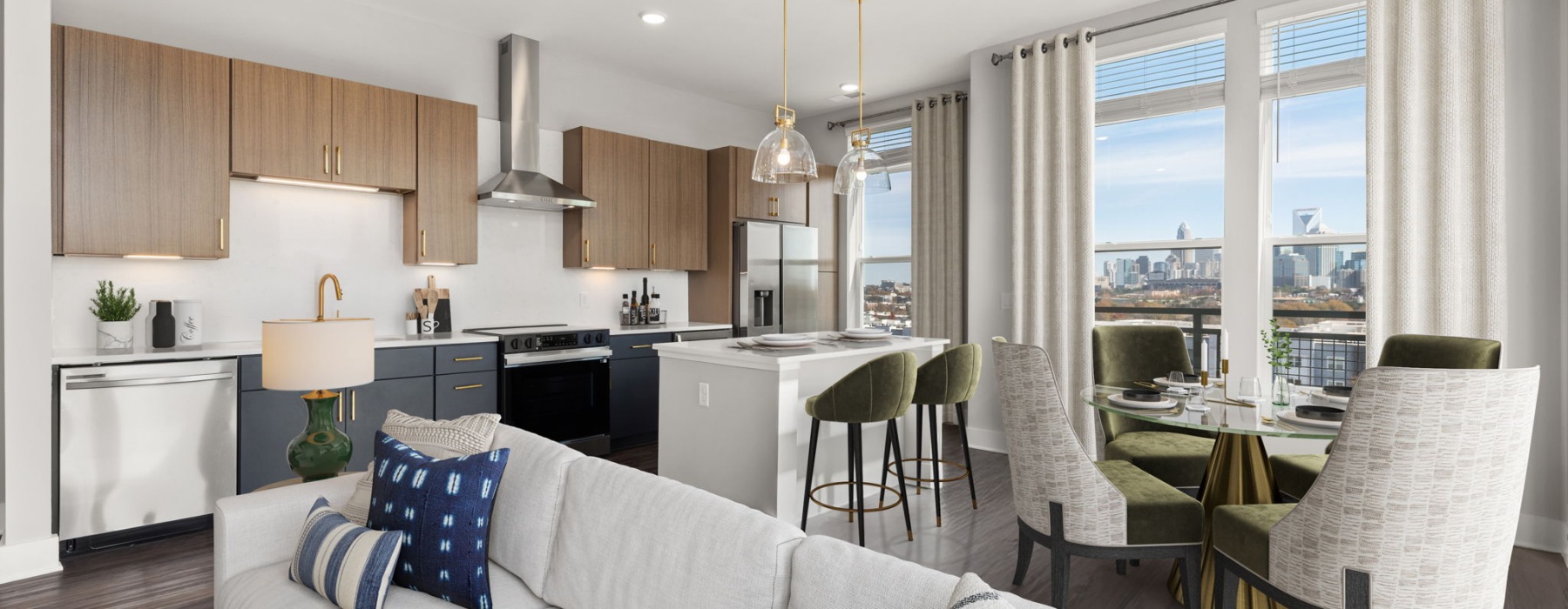 Compass Collection upgraded 1 bedroom floor plan in west Charlotte