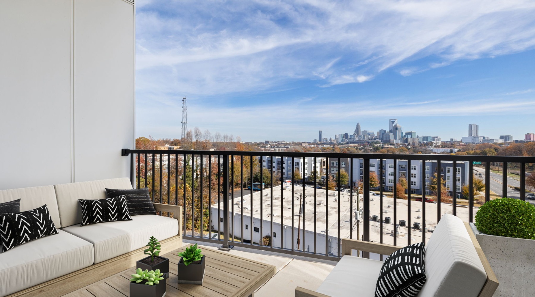 stunning view of uptown from Broadstone West End