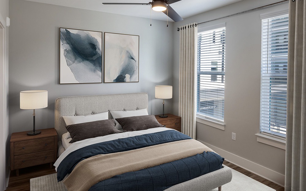 B2 - 2 bedroom floorplan layout with 2 bathrooms and 1138 square feet (Bedroom
)