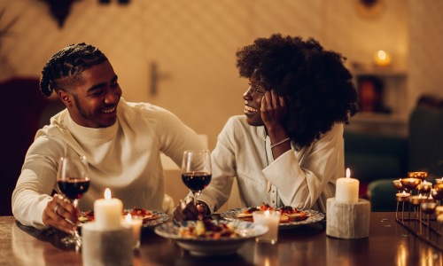 Couple sitting for dinner
