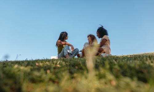 friends gathering outdoors